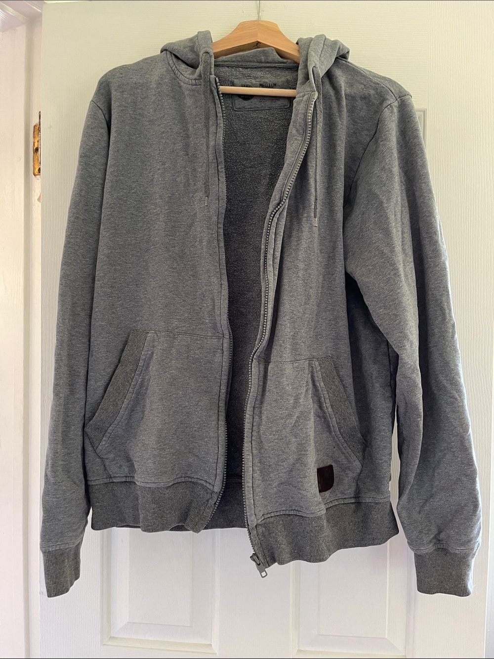 Men's Zip-Up Hooded World Surf League Sweatshirt in Gray